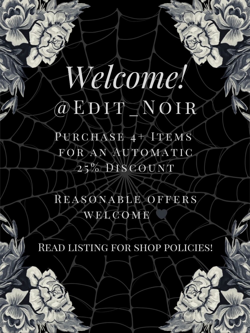 Shop Info & Policies!!